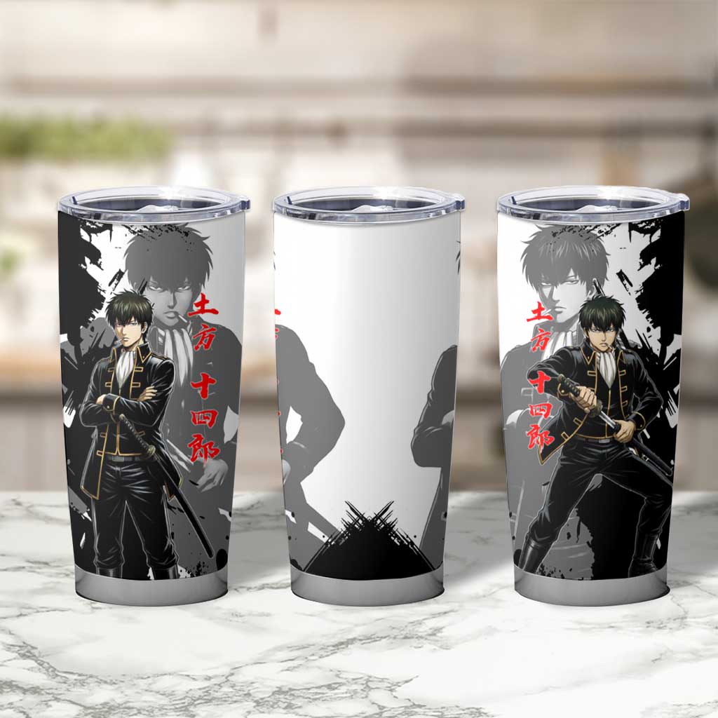 Toshiro Hijikata Tumbler Cup Dark Shinsengumi Ink Style