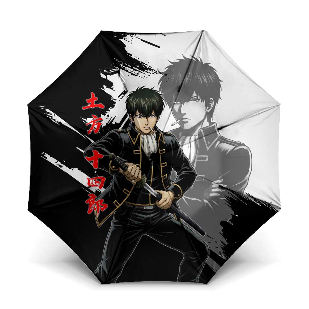 Toshiro Hijikata Umbrella Dark Shinsengumi Ink Style
