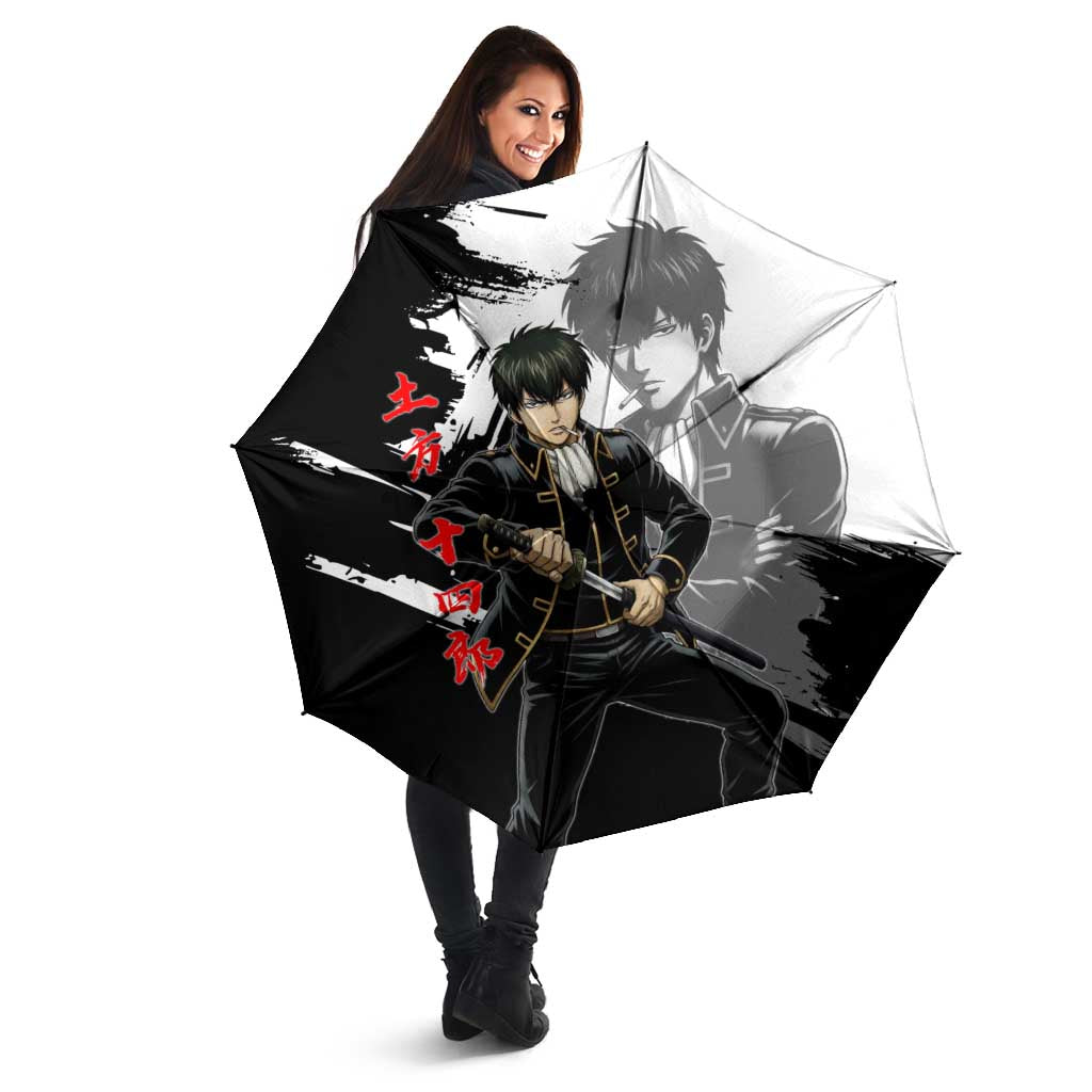 Toshiro Hijikata Umbrella Dark Shinsengumi Ink Style