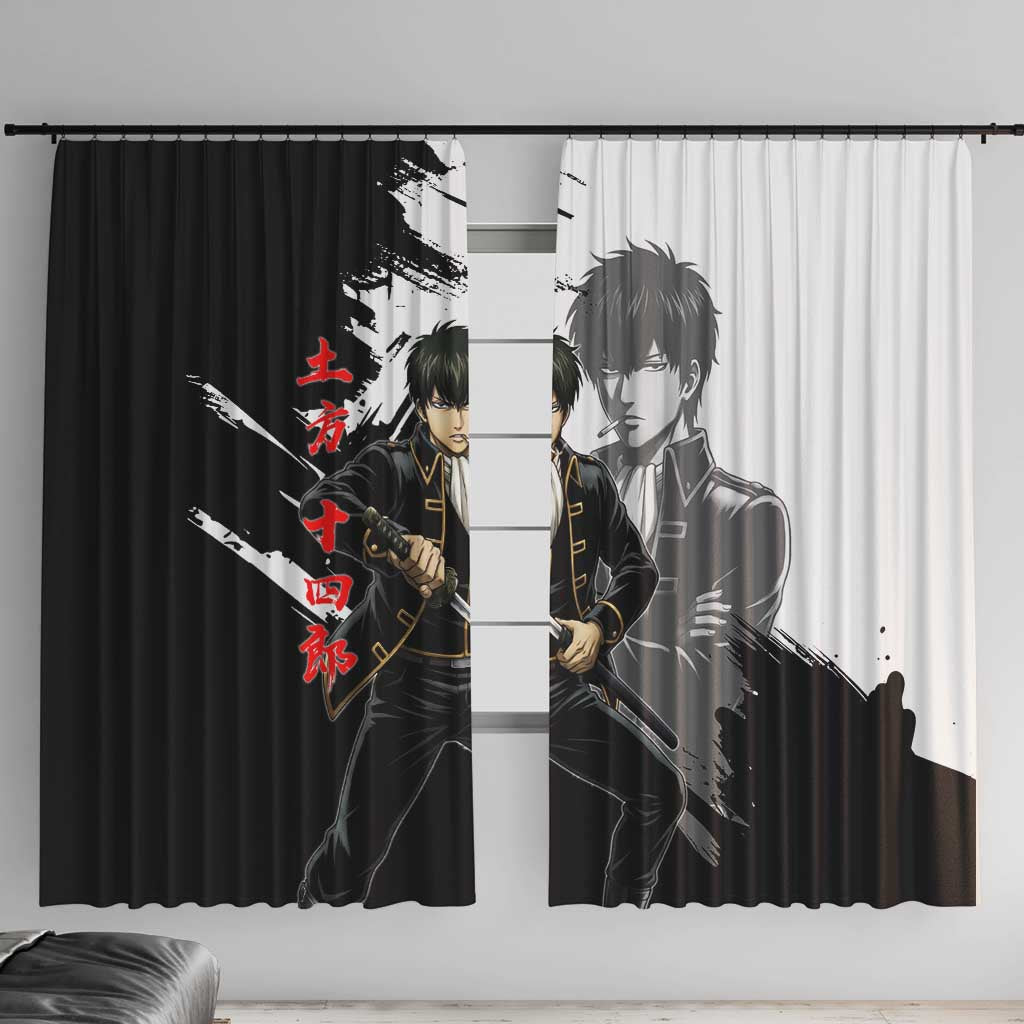 Toshiro Hijikata Window Curtain Dark Shinsengumi Ink Style