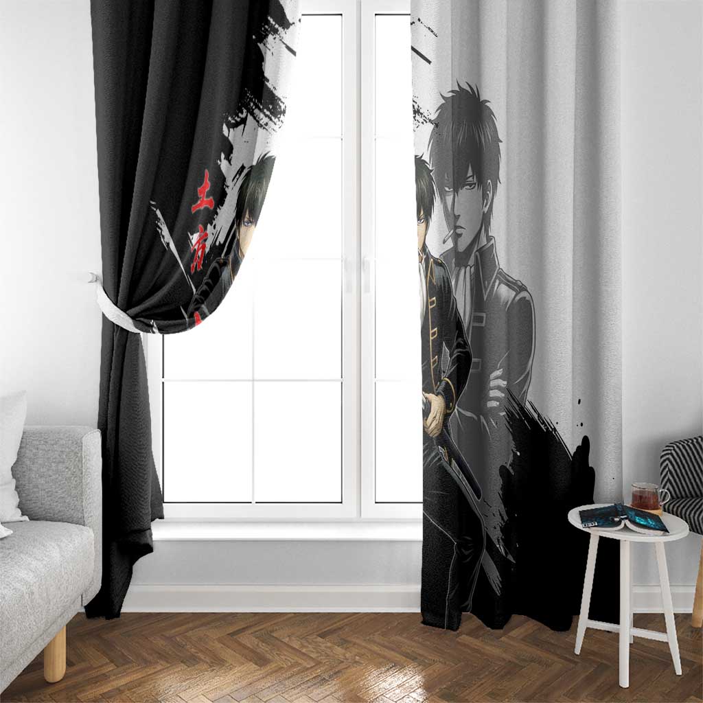 Toshiro Hijikata Window Curtain Dark Shinsengumi Ink Style