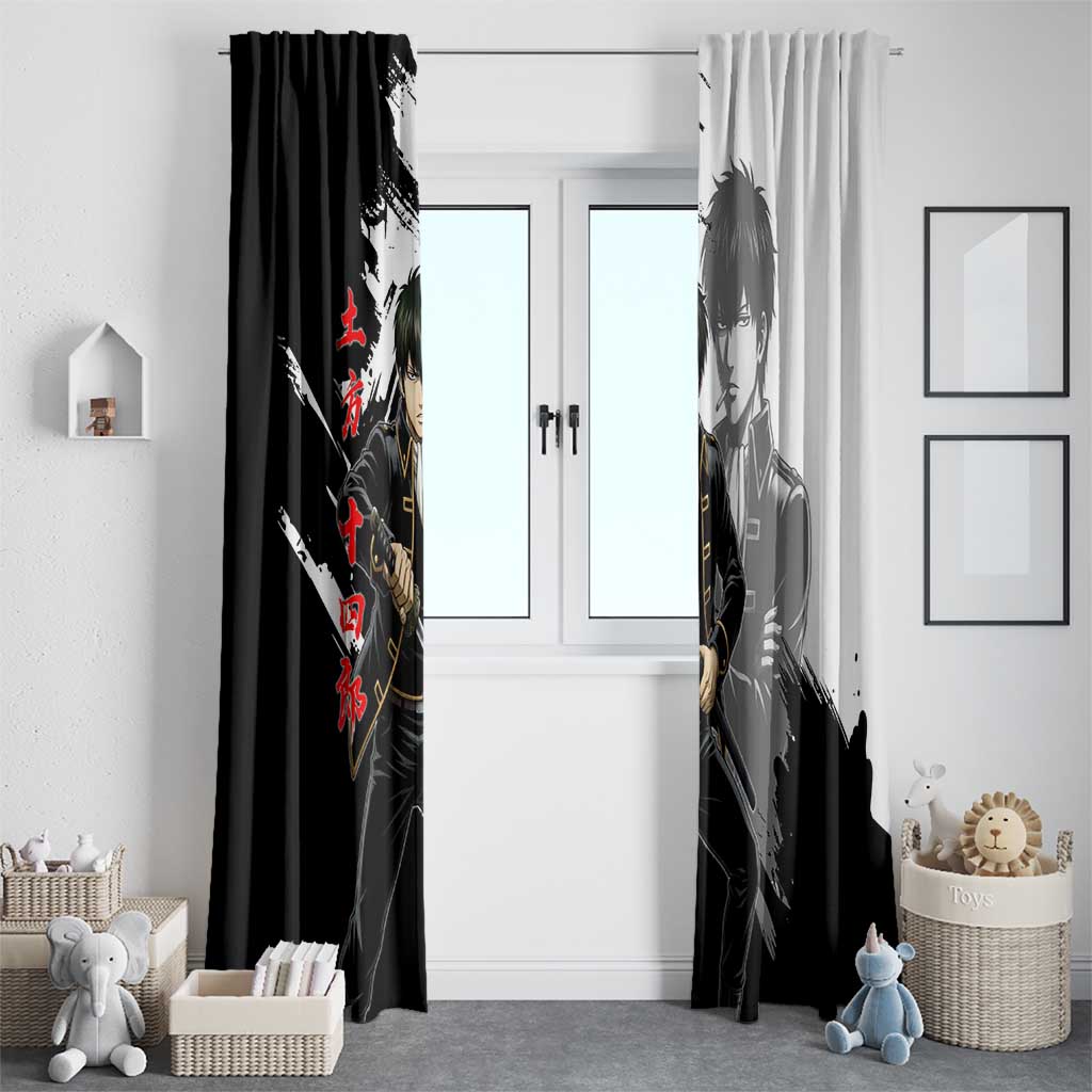 Toshiro Hijikata Window Curtain Dark Shinsengumi Ink Style