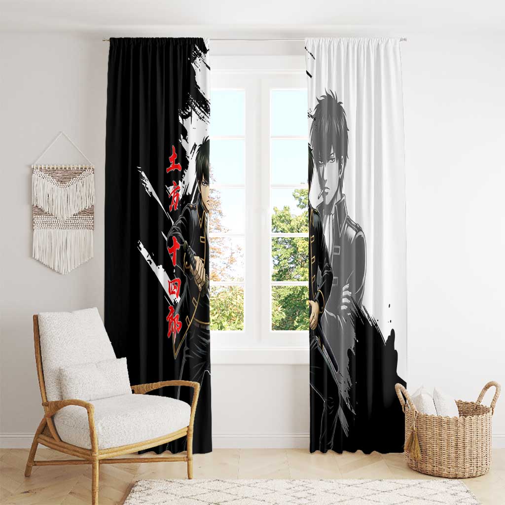 Toshiro Hijikata Window Curtain Dark Shinsengumi Ink Style