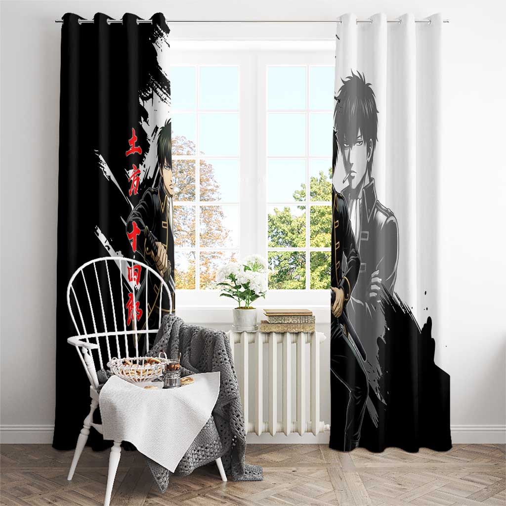 Toshiro Hijikata Window Curtain Dark Shinsengumi Ink Style
