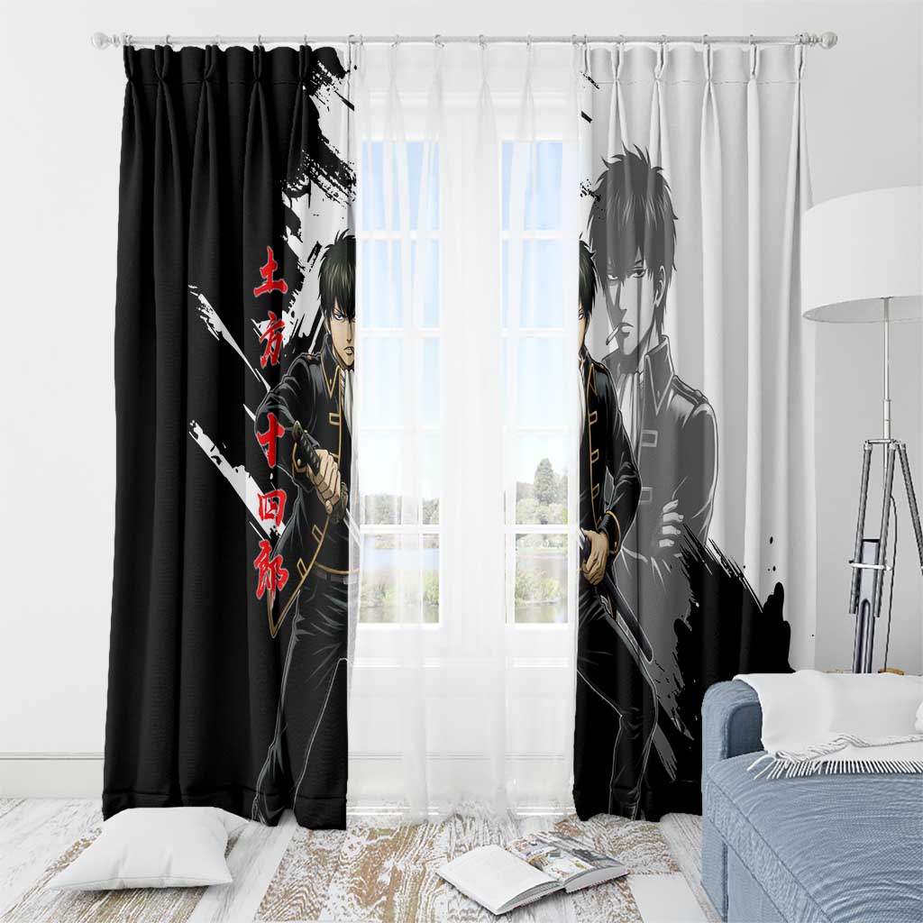 Toshiro Hijikata Window Curtain Dark Shinsengumi Ink Style