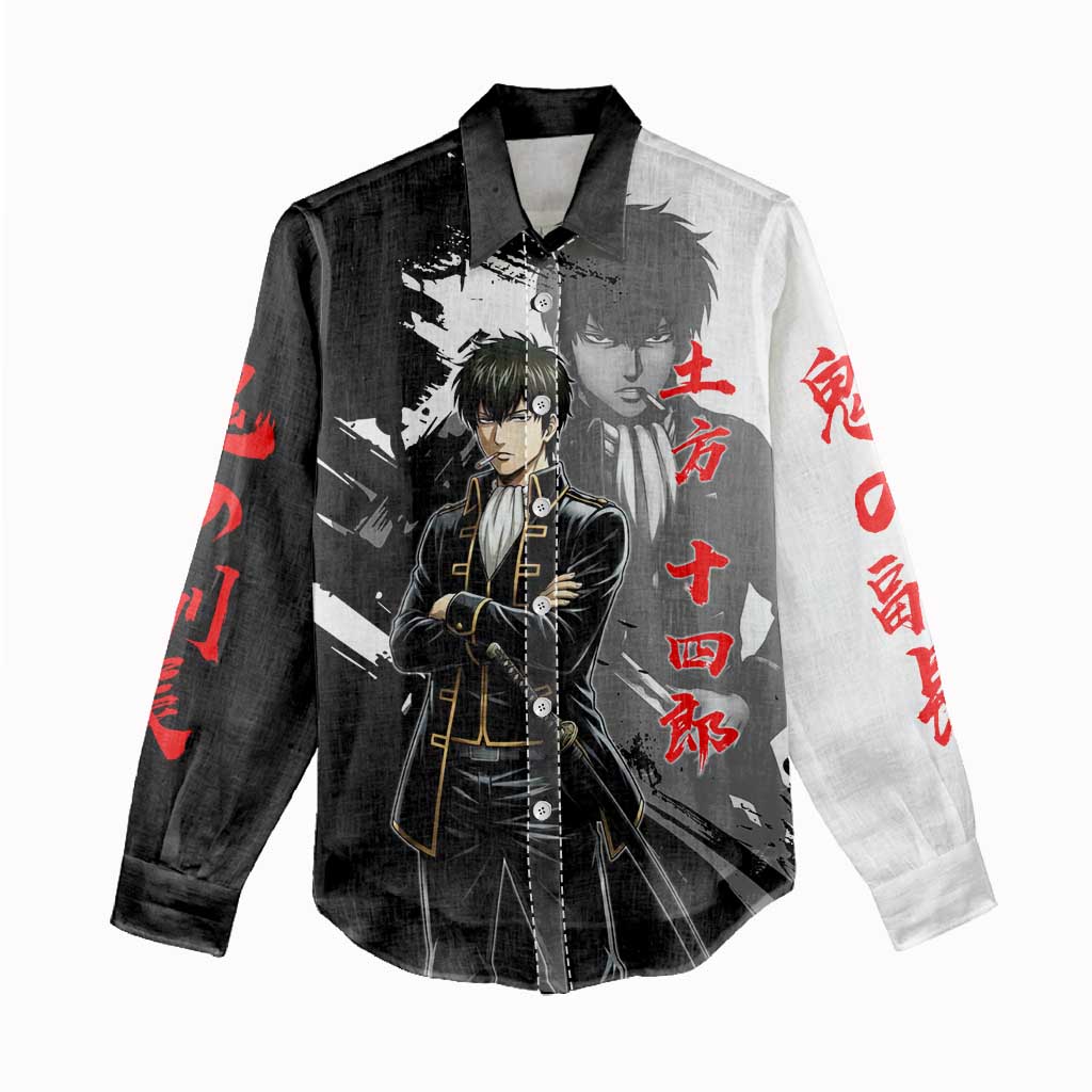 Toshiro Hijikata Women Casual Shirt Dark Shinsengumi Ink Style