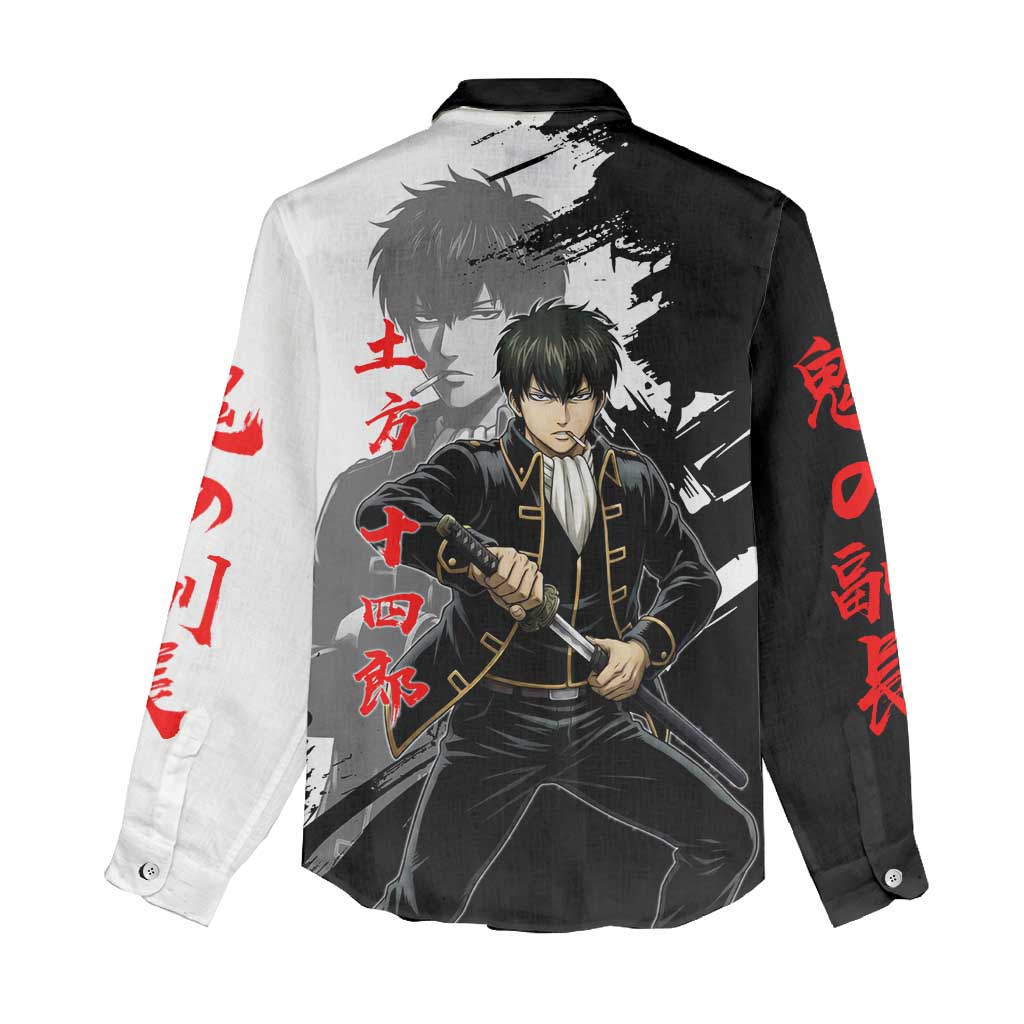 Toshiro Hijikata Women Casual Shirt Dark Shinsengumi Ink Style