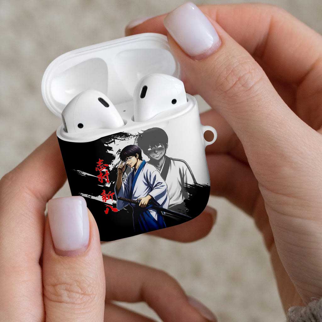 Shinpachi Shimura AirPods Case Classic Comedy Samurai Ink Style