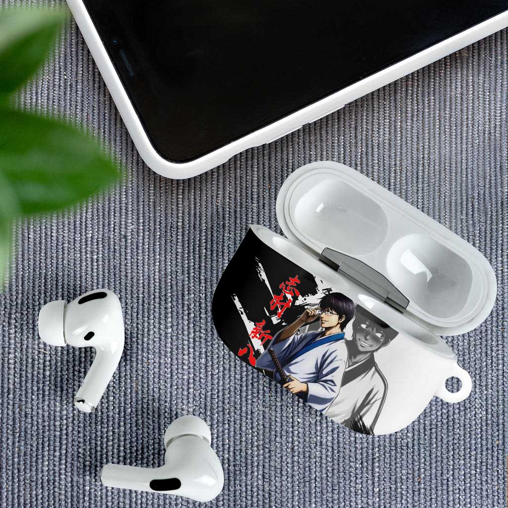 Shinpachi Shimura AirPods Case Classic Comedy Samurai Ink Style