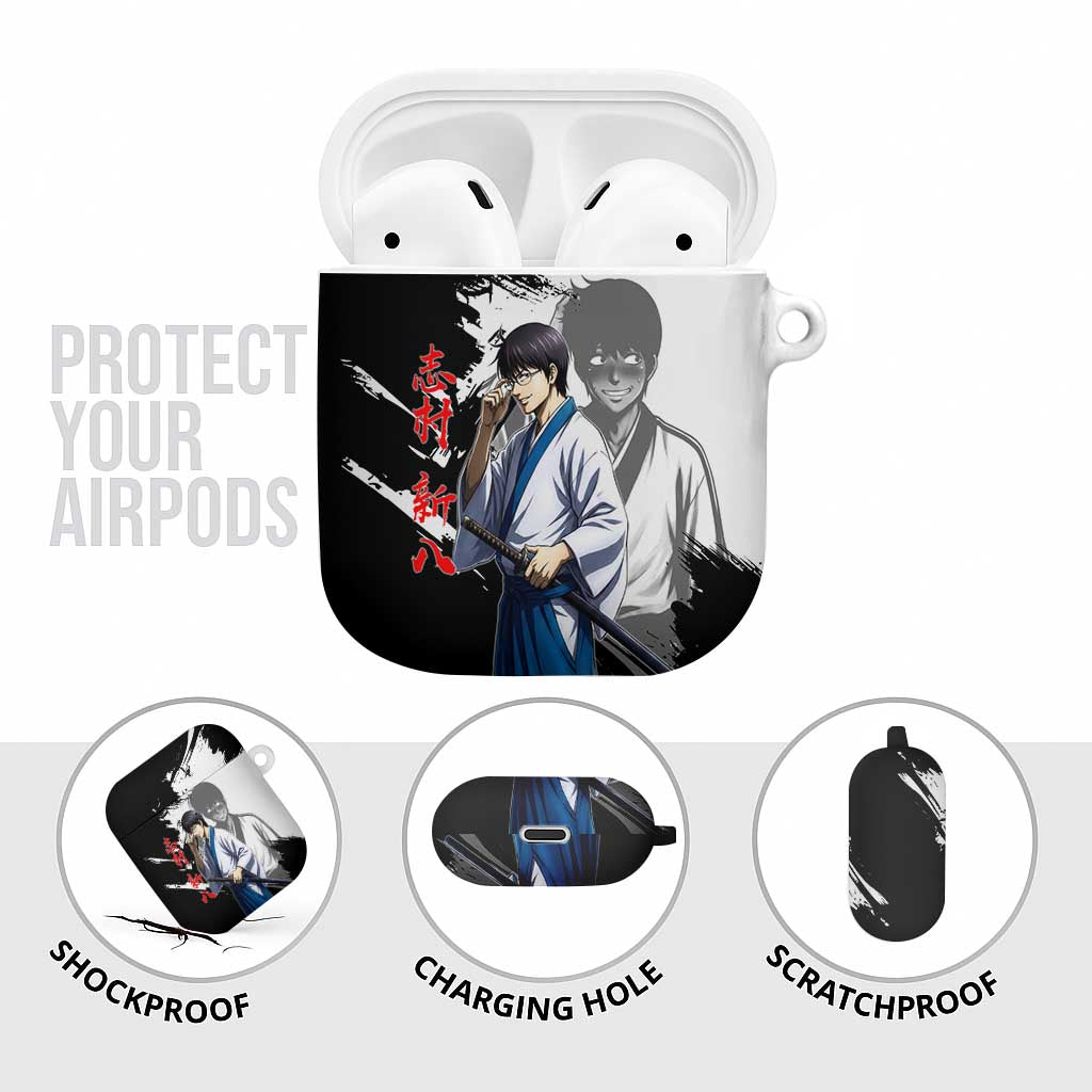 Shinpachi Shimura AirPods Case Classic Comedy Samurai Ink Style