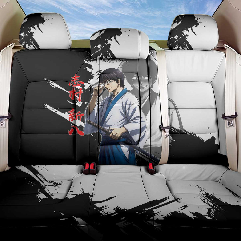Shinpachi Shimura Back Car Seat Cover Classic Comedy Samurai Ink Style