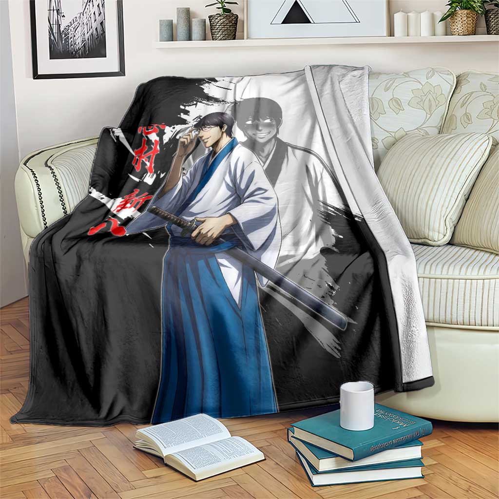 Shinpachi Shimura Blanket Classic Comedy Samurai Ink Style