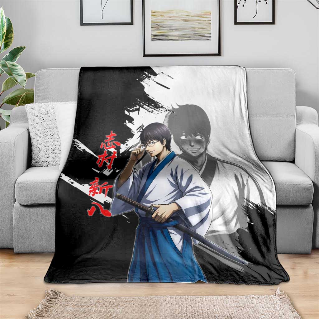Shinpachi Shimura Blanket Classic Comedy Samurai Ink Style