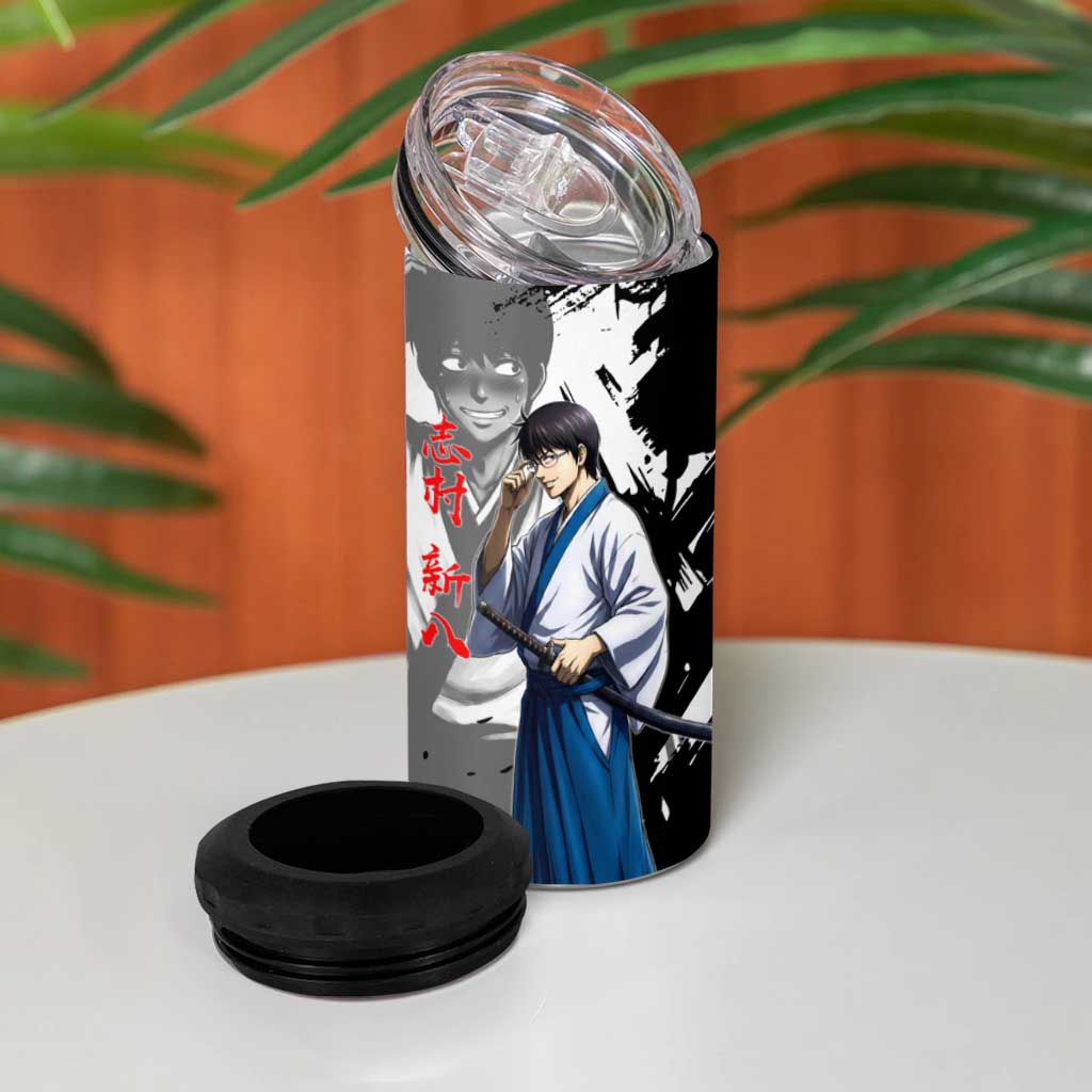 Shinpachi Shimura 4 in 1 Can Cooler Tumbler Classic Comedy Samurai Ink Style