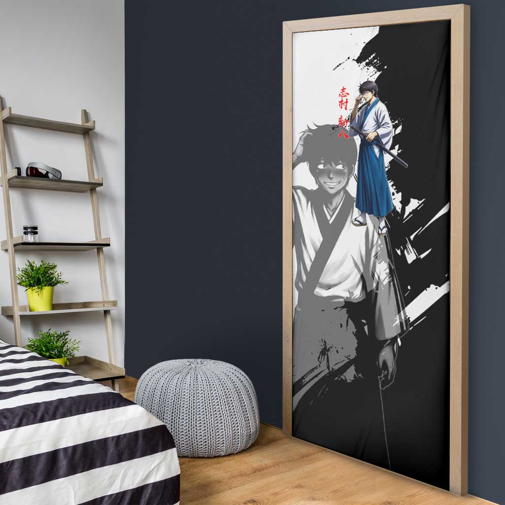 Shinpachi Shimura Door Cover Classic Comedy Samurai Ink Style