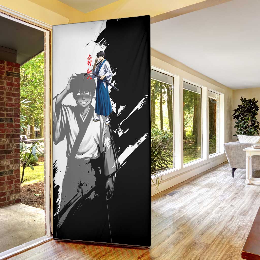 Shinpachi Shimura Door Cover Classic Comedy Samurai Ink Style