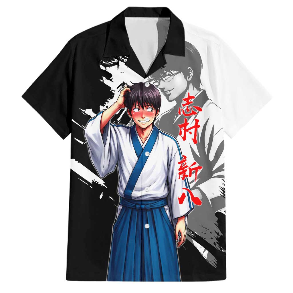 Shinpachi Shimura Family Matching Puletasi and Hawaiian Shirt Classic Comedy Samurai Ink Style