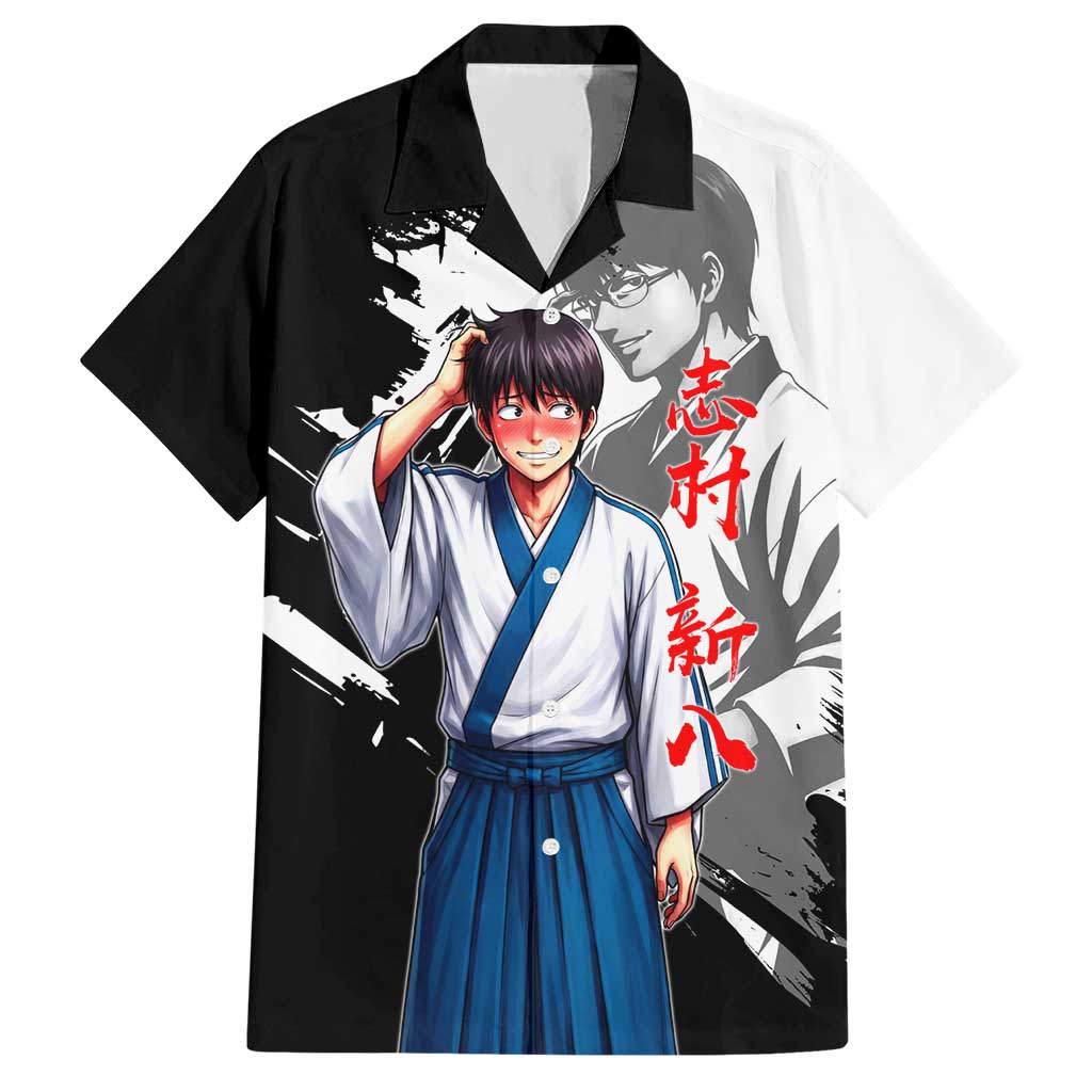 Shinpachi Shimura Hawaiian Shirt Classic Comedy Samurai Ink Style