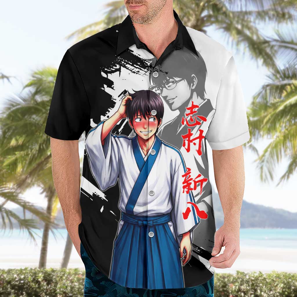 Shinpachi Shimura Hawaiian Shirt Classic Comedy Samurai Ink Style