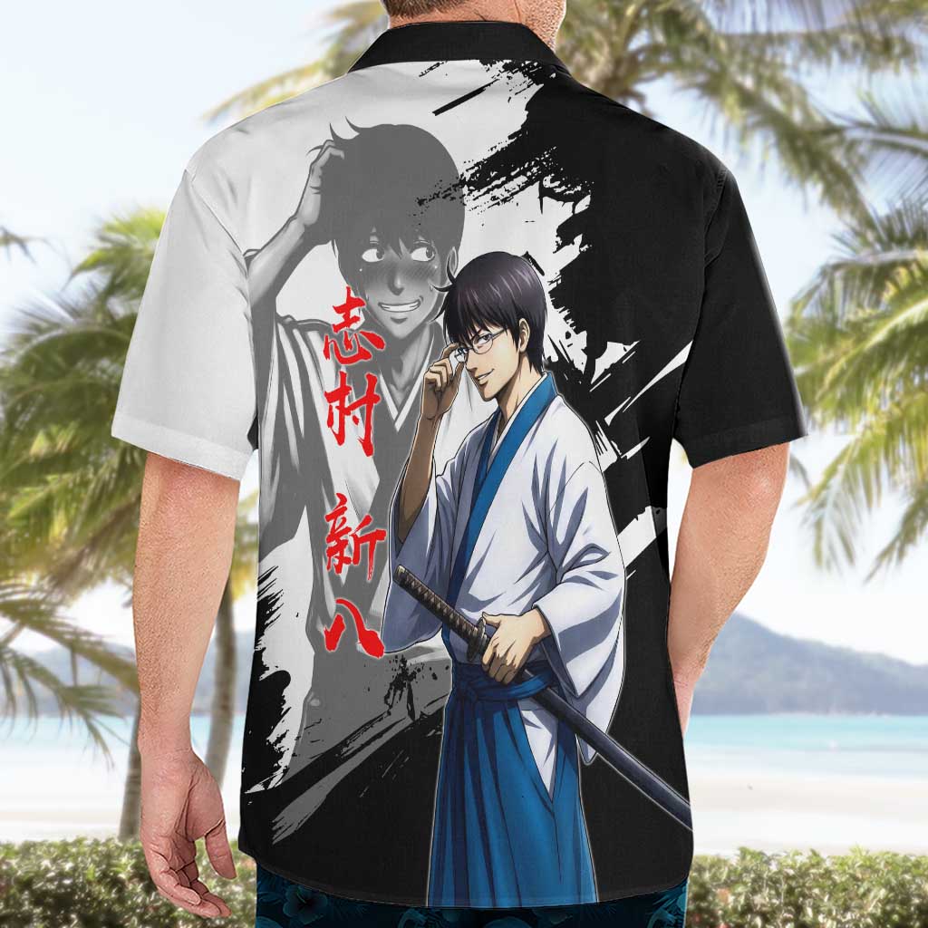 Shinpachi Shimura Hawaiian Shirt Classic Comedy Samurai Ink Style