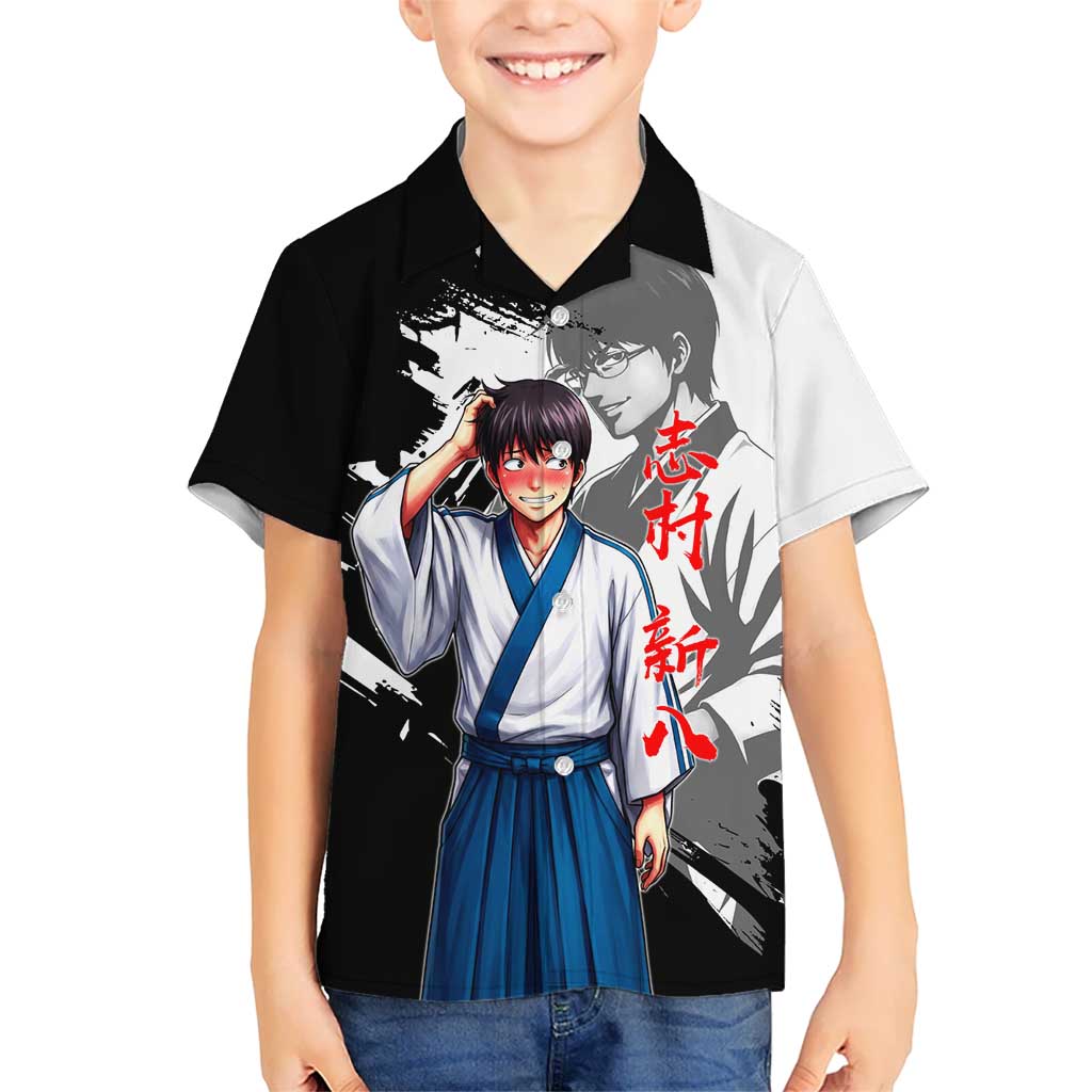Shinpachi Shimura Hawaiian Shirt Classic Comedy Samurai Ink Style