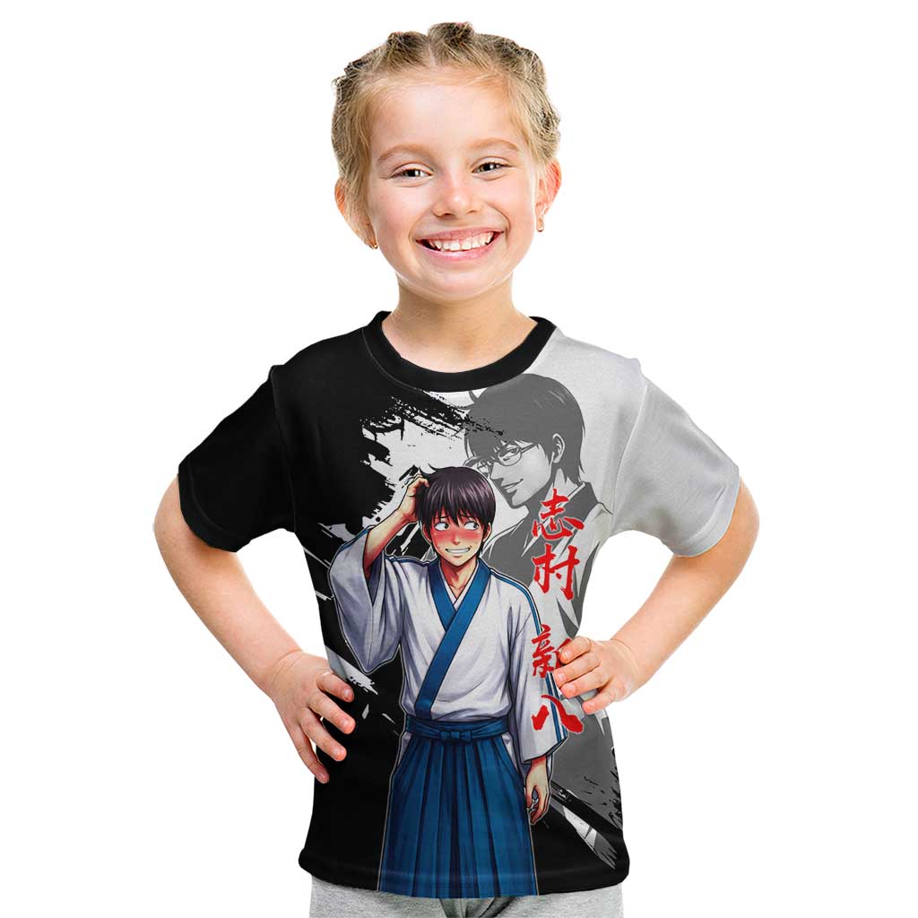 Shinpachi Shimura Kid T Shirt Classic Comedy Samurai Ink Style