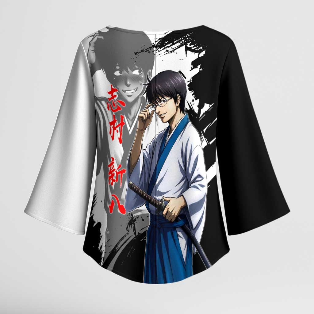 Shinpachi Shimura Kimono Sleeve Blouse Classic Comedy Samurai Ink Style