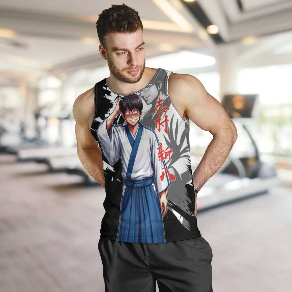 Shinpachi Shimura Men Tank Top Classic Comedy Samurai Ink Style