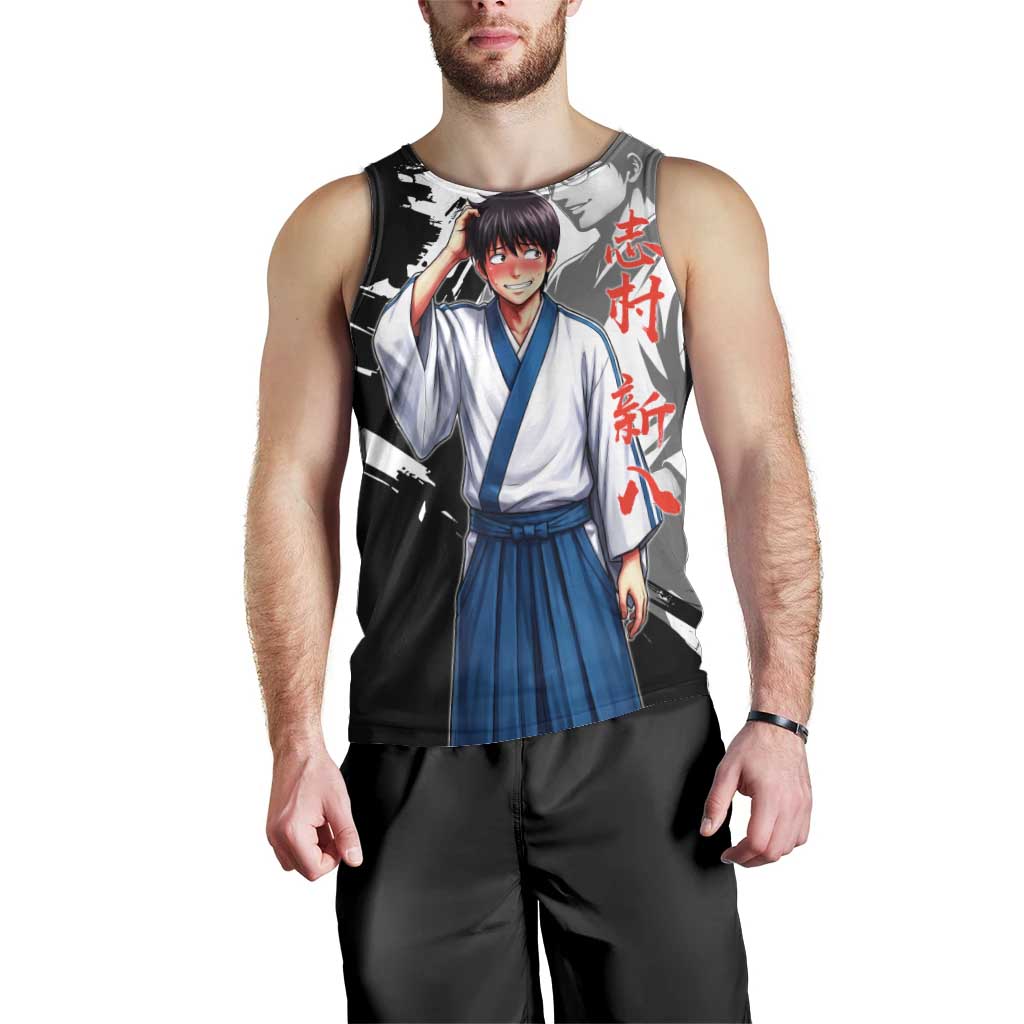 Shinpachi Shimura Men Tank Top Classic Comedy Samurai Ink Style