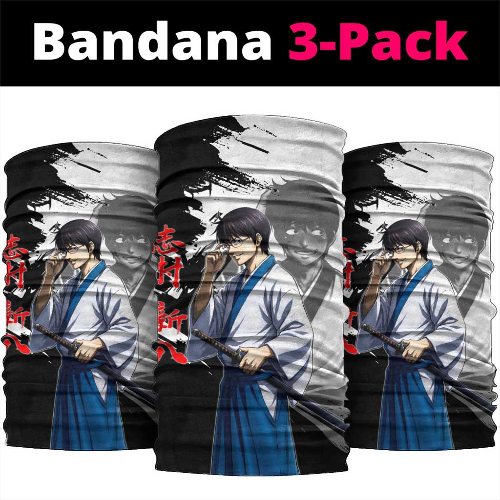 Shinpachi Shimura Neck Gaiter Classic Comedy Samurai Ink Style