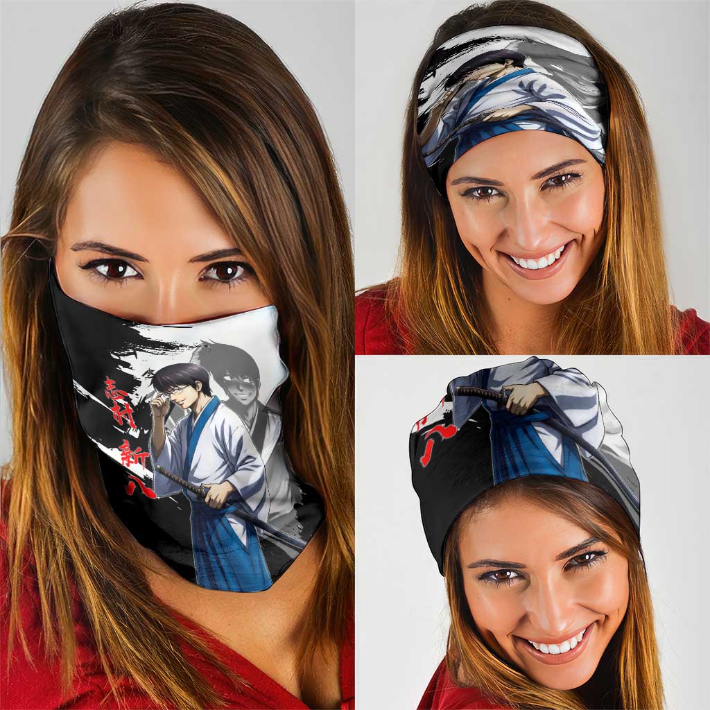 Shinpachi Shimura Neck Gaiter Classic Comedy Samurai Ink Style