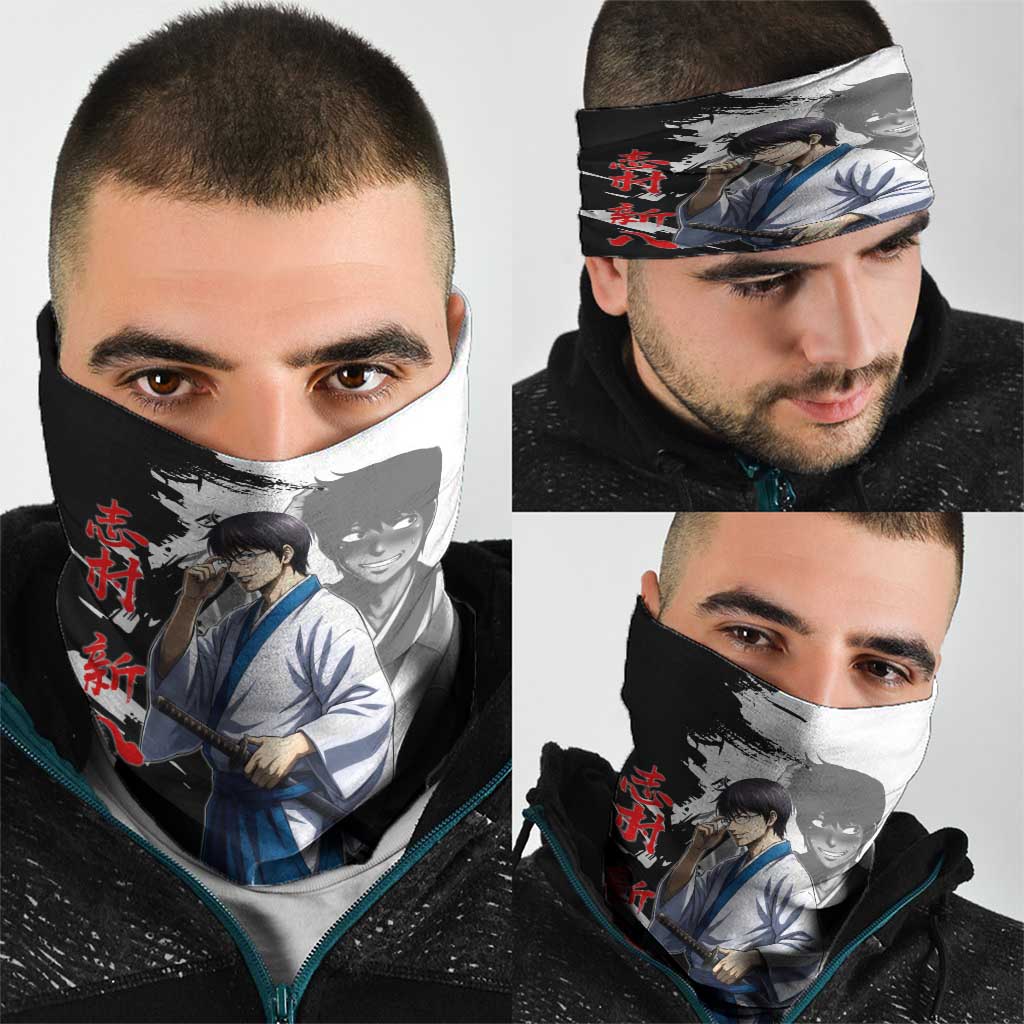 Shinpachi Shimura Neck Gaiter Classic Comedy Samurai Ink Style