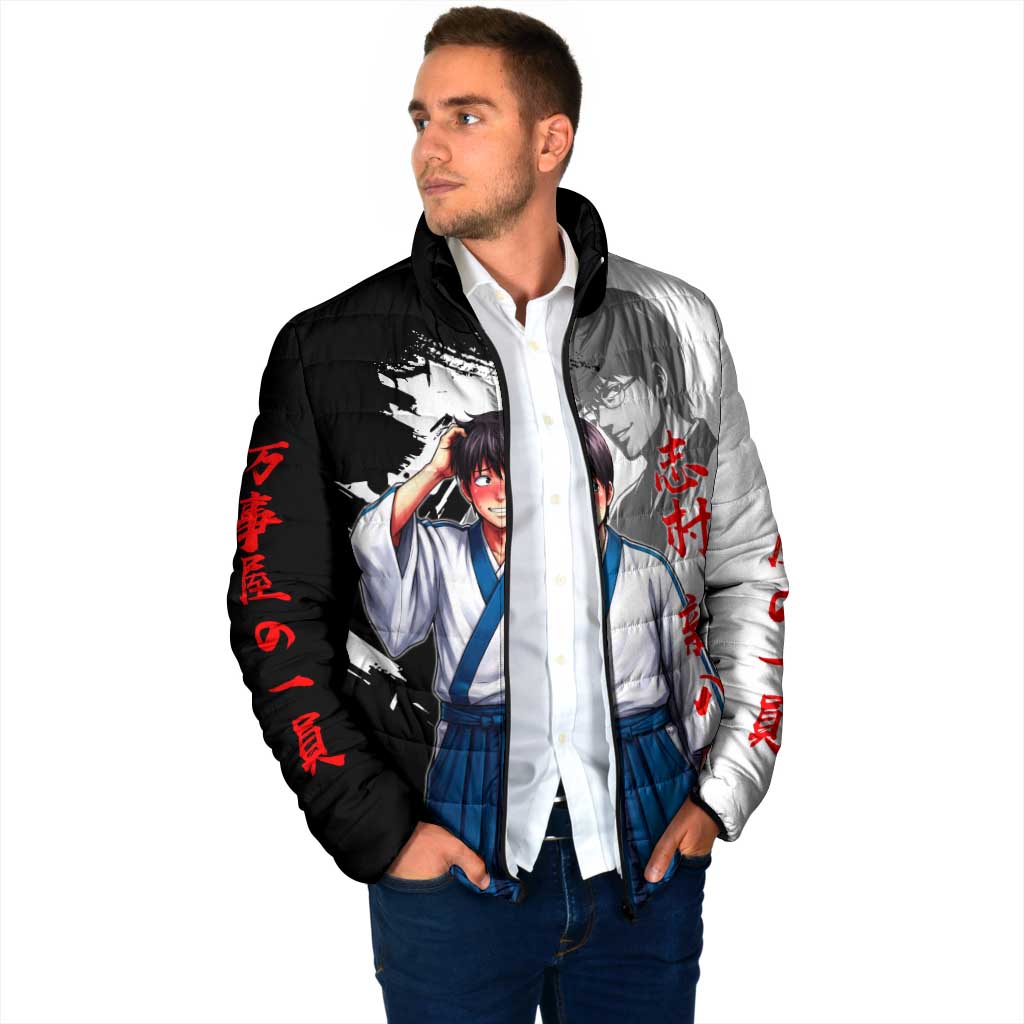 Shinpachi Shimura Padded Jacket Classic Comedy Samurai Ink Style