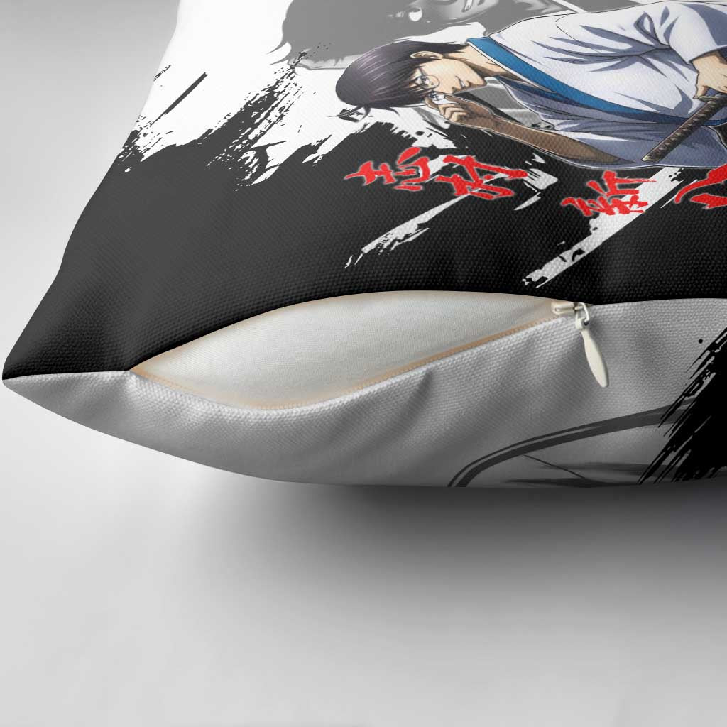 Shinpachi Shimura Pillow Cover Classic Comedy Samurai Ink Style