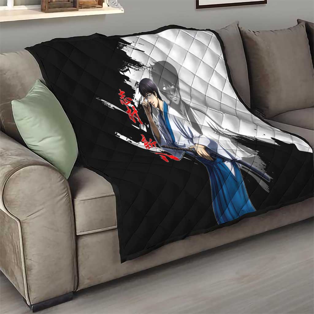 Shinpachi Shimura Quilt Classic Comedy Samurai Ink Style