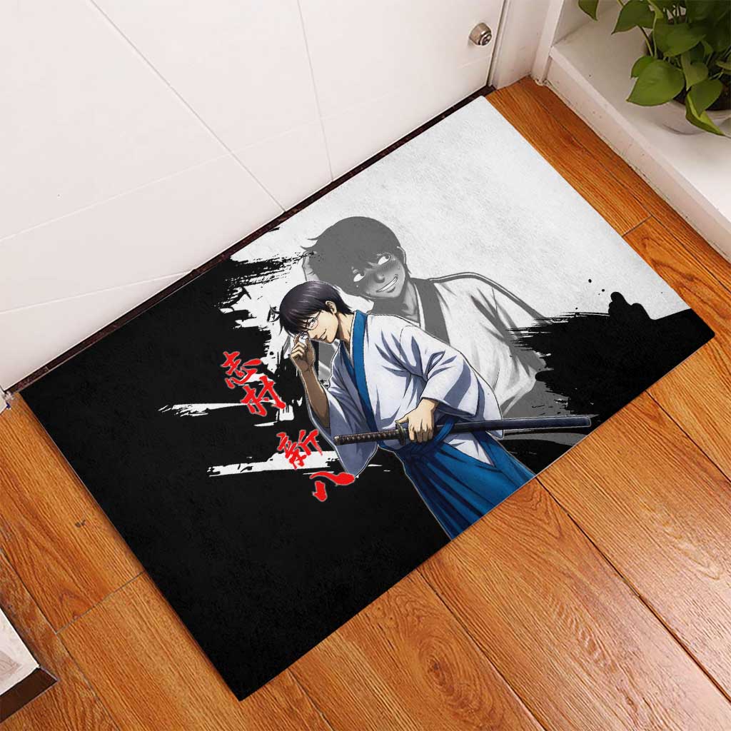 Shinpachi Shimura Rubber Doormat Classic Comedy Samurai Ink Style