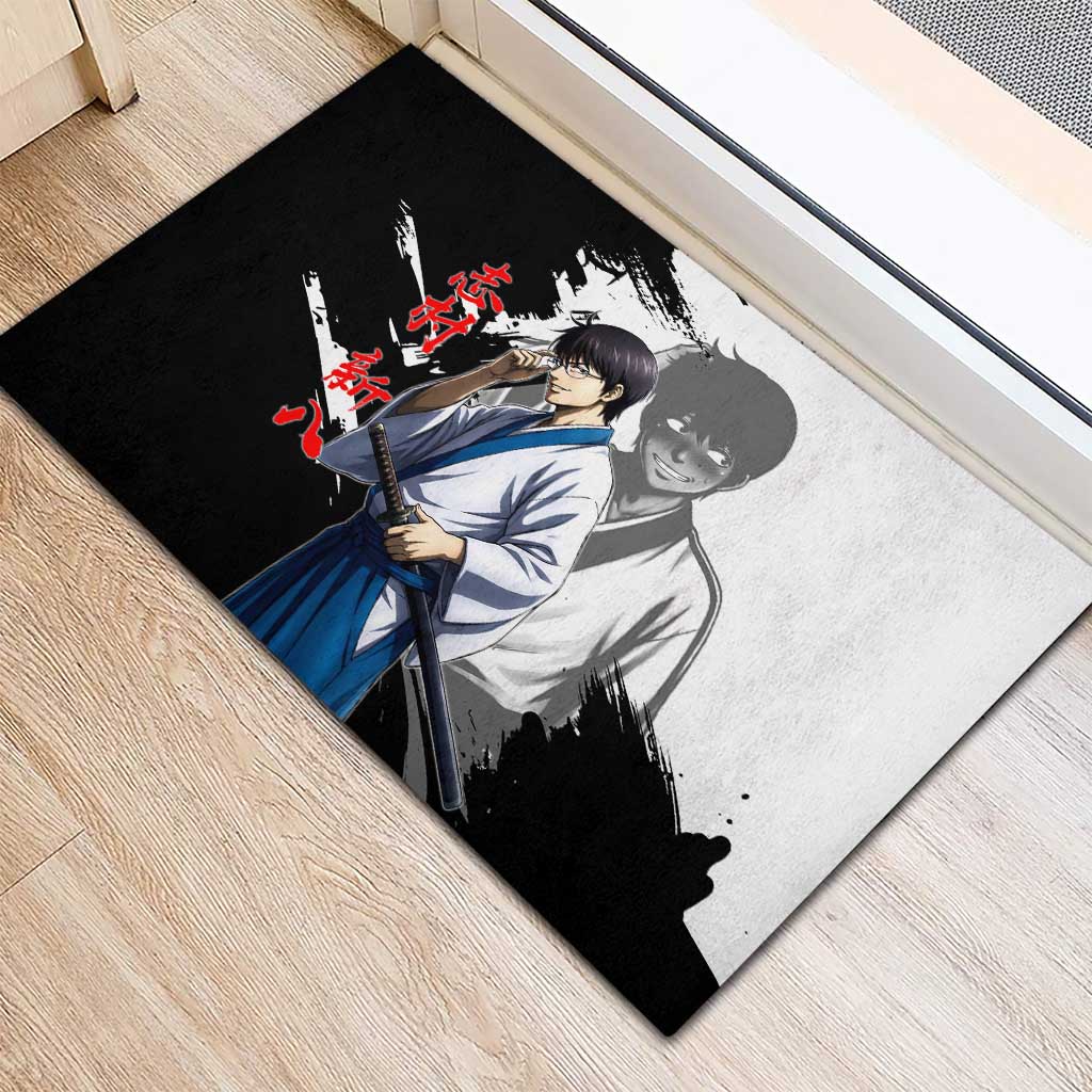 Shinpachi Shimura Rubber Doormat Classic Comedy Samurai Ink Style
