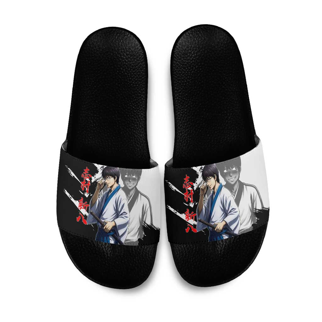 Shinpachi Shimura Slide Sandals Classic Comedy Samurai Ink Style