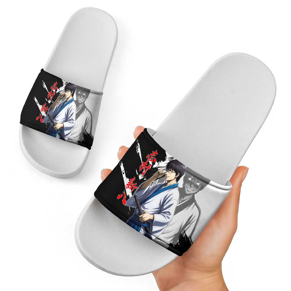 Shinpachi Shimura Slide Sandals Classic Comedy Samurai Ink Style
