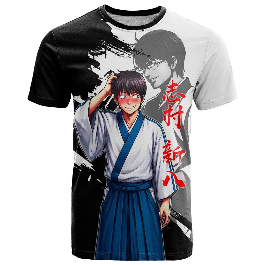 Shinpachi Shimura T Shirt Classic Comedy Samurai Ink Style