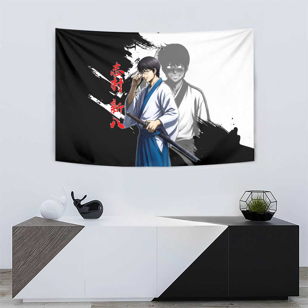 Shinpachi Shimura Tapestry Classic Comedy Samurai Ink Style