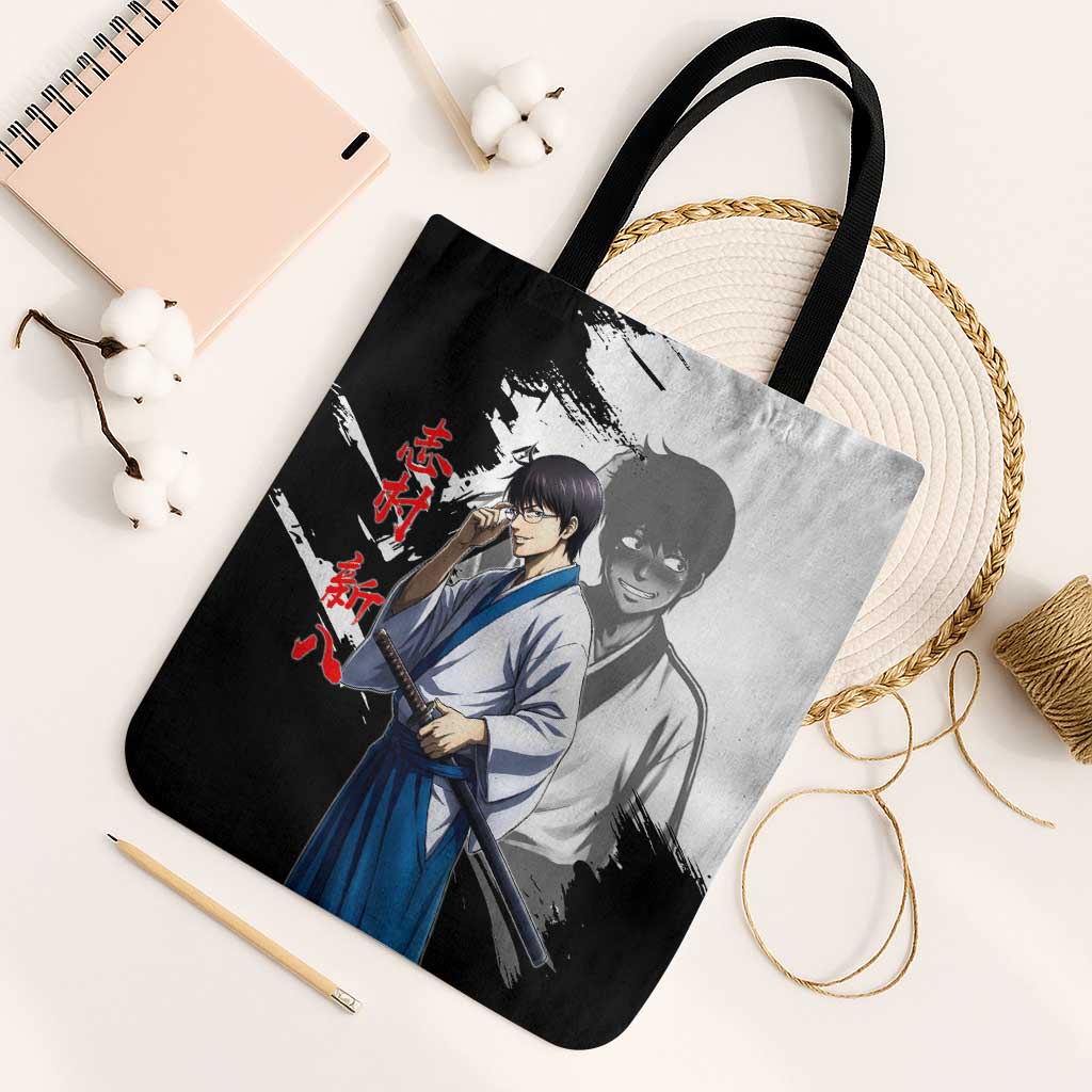 Shinpachi Shimura Tote Bag Classic Comedy Samurai Ink Style
