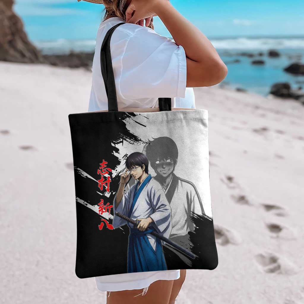 Shinpachi Shimura Tote Bag Classic Comedy Samurai Ink Style