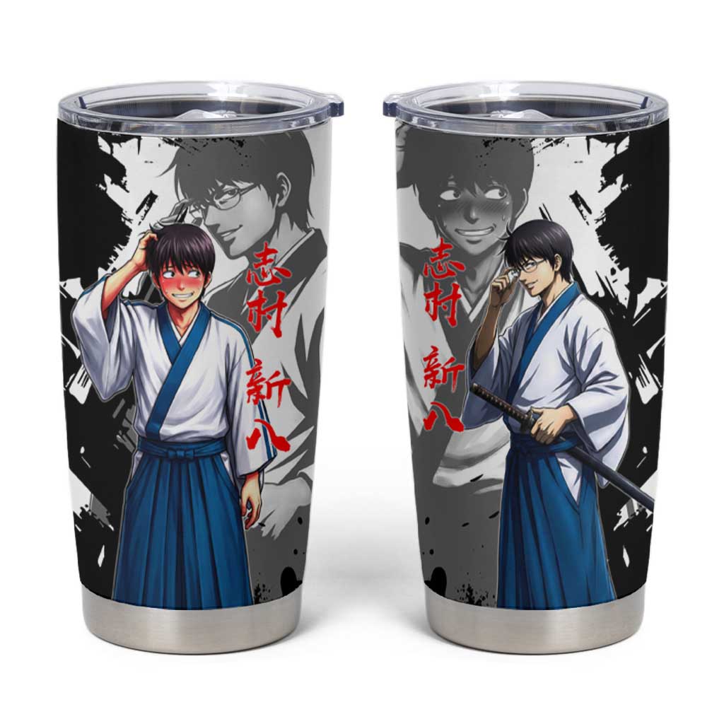 Shinpachi Shimura Tumbler Cup Classic Comedy Samurai Ink Style