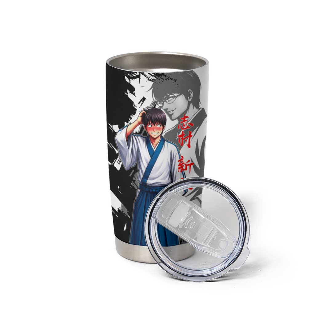 Shinpachi Shimura Tumbler Cup Classic Comedy Samurai Ink Style