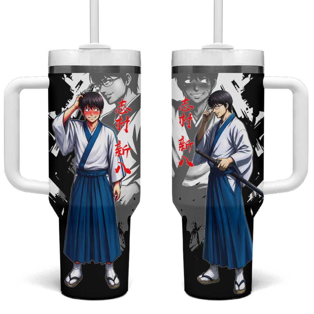 Shinpachi Shimura Tumbler With Handle Classic Comedy Samurai Ink Style