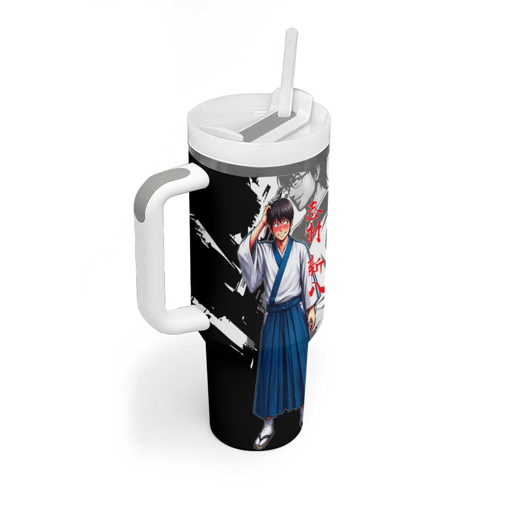 Shinpachi Shimura Tumbler With Handle Classic Comedy Samurai Ink Style