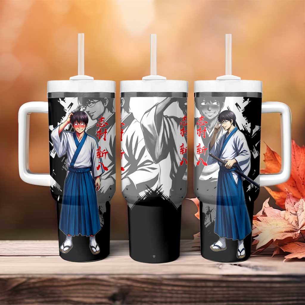 Shinpachi Shimura Tumbler With Handle Classic Comedy Samurai Ink Style