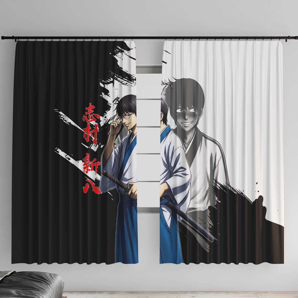 Shinpachi Shimura Window Curtain Classic Comedy Samurai Ink Style