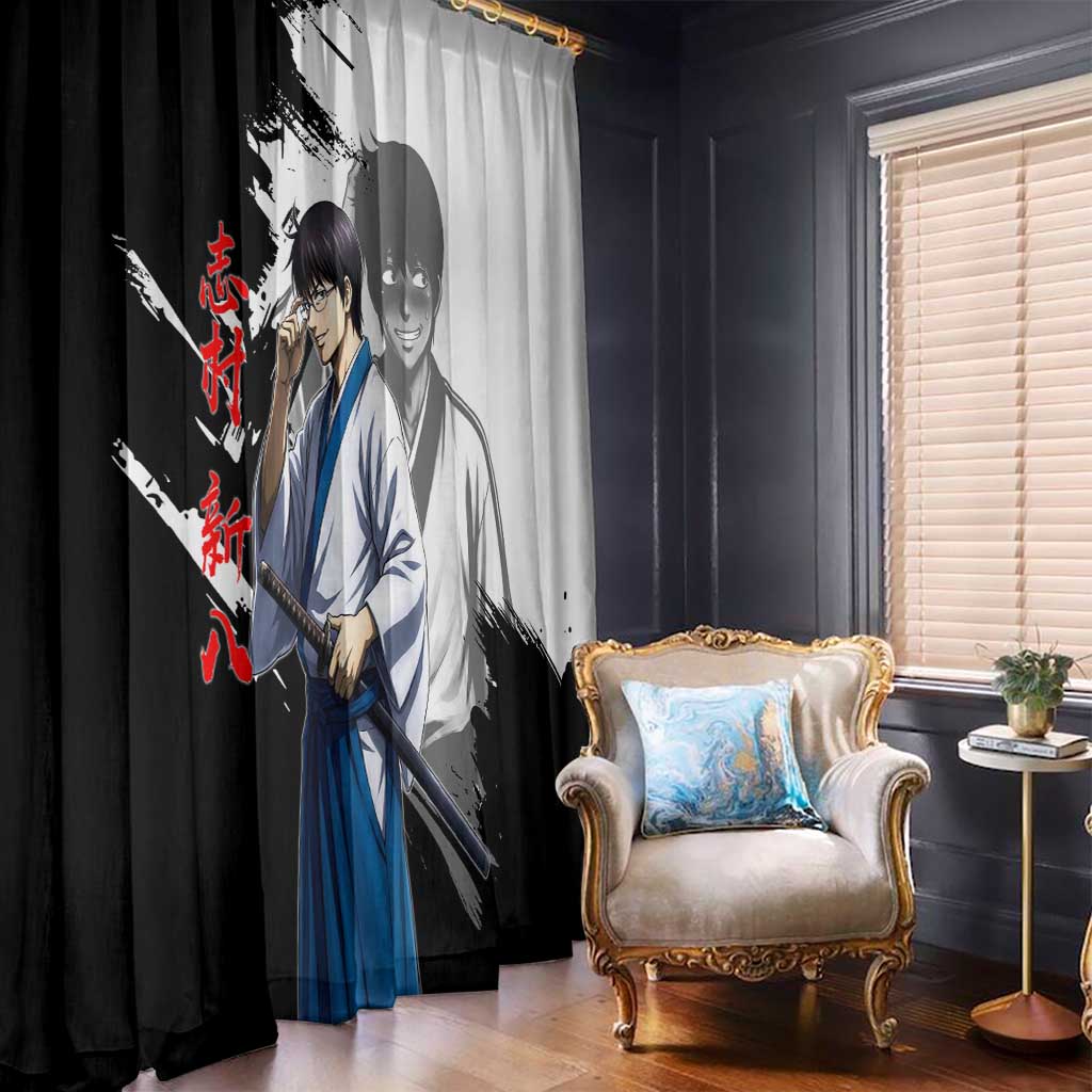 Shinpachi Shimura Window Curtain Classic Comedy Samurai Ink Style